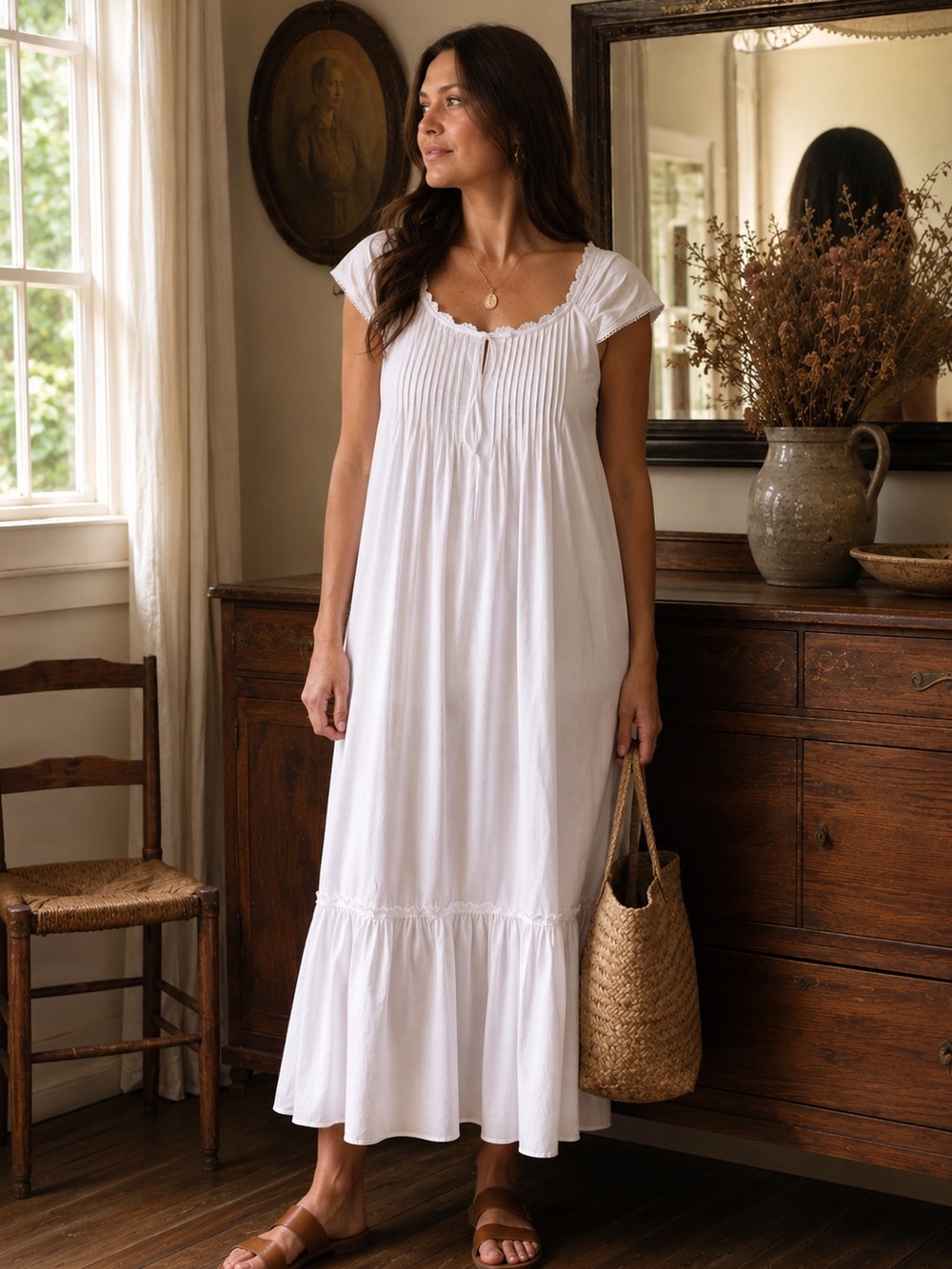 Eileen West Heirloom Cotton Dress/Gown